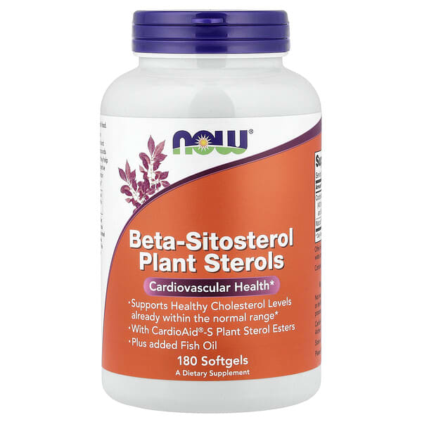 NOW Foods, Beta-Sitosterol Plant Sterols, 180 Softgels