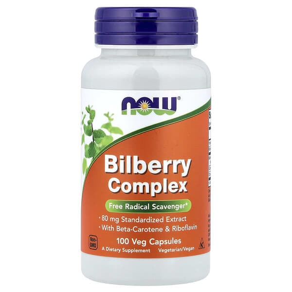 NOW Foods, Bilberry Complex, 100 Veg Capsules