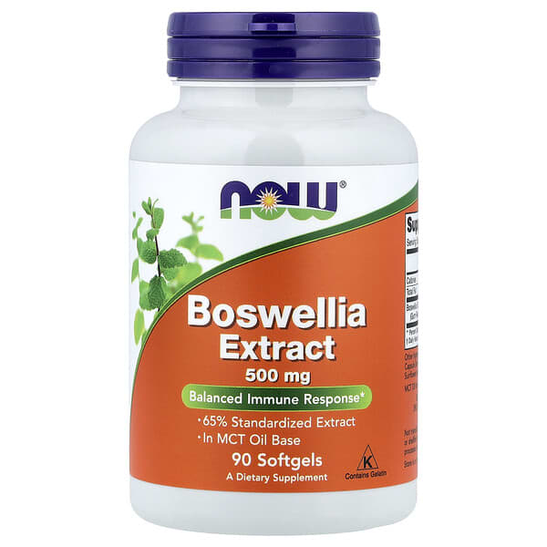 NOW Foods, Boswellia Extract, 500 mg, 90 Softgels