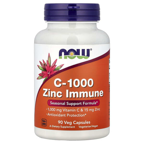 NOW Foods, C-1000, Zinc Immune, 90 Veg Capsules