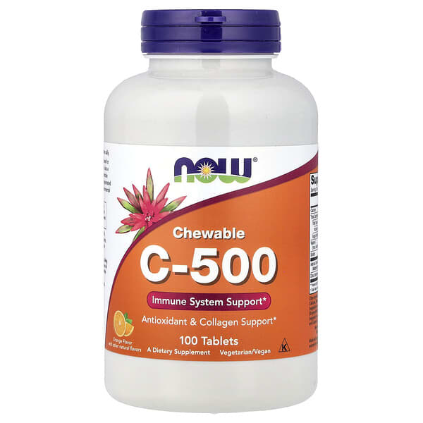 NOW Foods, C-500, Orange, 100 Tablets