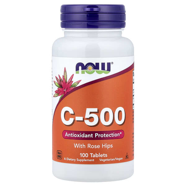 NOW Foods, C-500 With Rose Hips, 100 Tablets