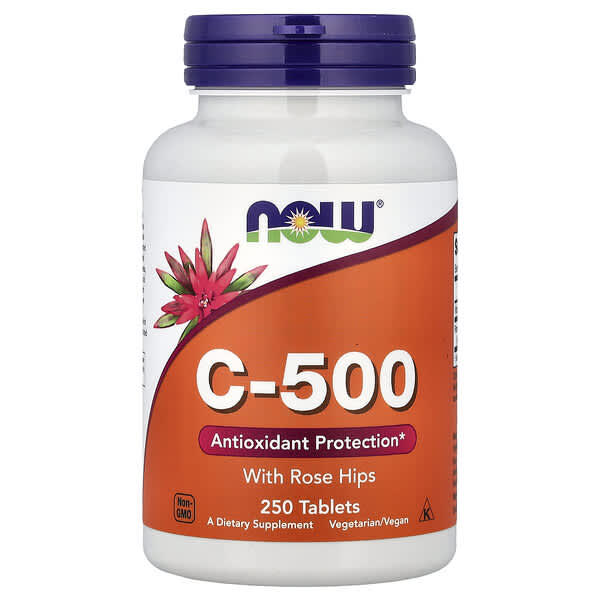 NOW Foods, C-500 with Rose Hips, 250 Tablets