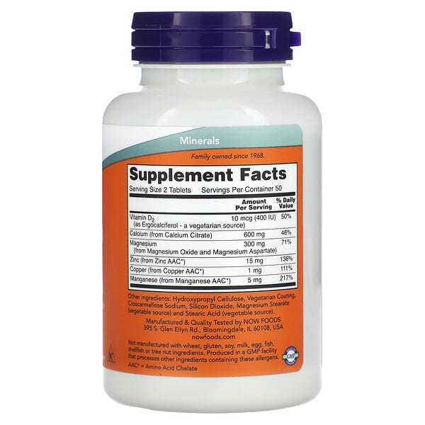 Alternative view of NOW Foods, Calcium Citrate , 100 Tablets