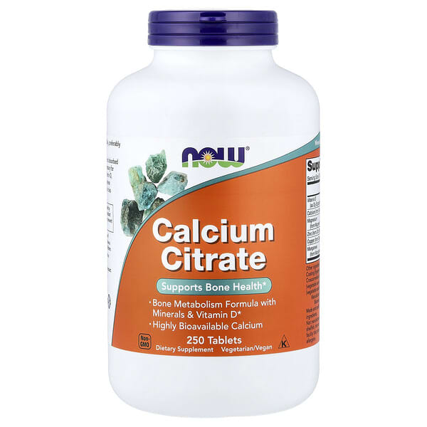 NOW Foods, Calcium Citrate, 250 Tablets 2 NOW Foods, Calcium Citrate, 250 Tablets
