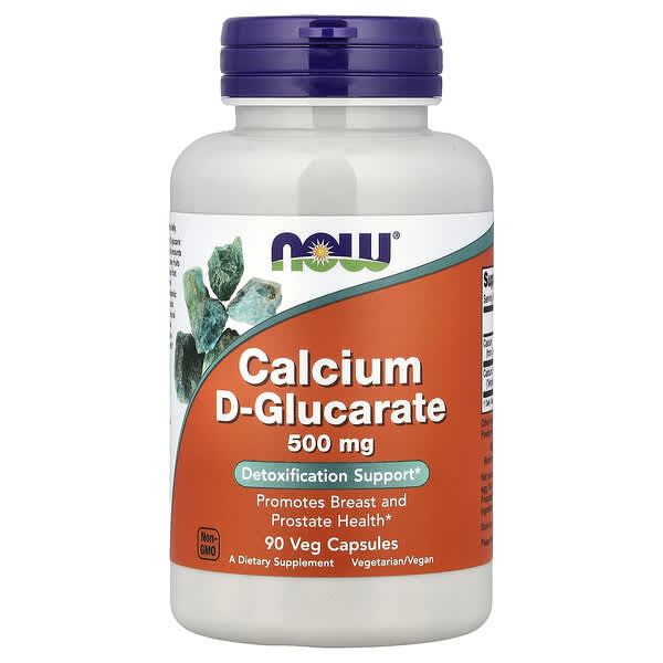 NOW Foods, Calcium D-Glucarate, 500 mg, 90 Veg Capsules