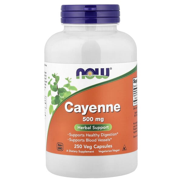 NOW Foods, Cayenne, 500 mg, 250 Veg Capsules 3 NOW Foods, Cayenne, 500 mg, 250 Veg Capsules