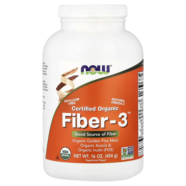 NOW Foods, Certified Organic Fiber-3™, 16 oz (454 g) 2 NOW Foods, Certified Organic Fiber-3™, 16 oz (454 g)