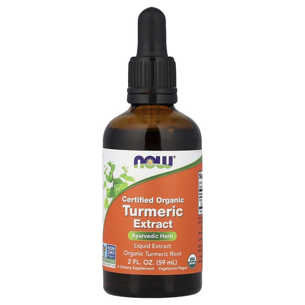 NOW Foods, Certified Organic Turmeric Extract, 2 fl oz (59 ml)