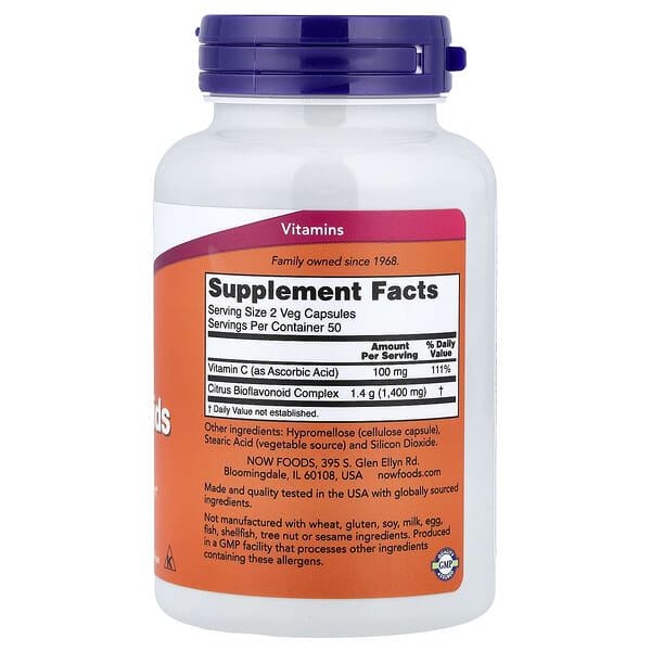 Alternative view of NOW Foods, Citrus Bioflavonoids, 100 Veg Capsules