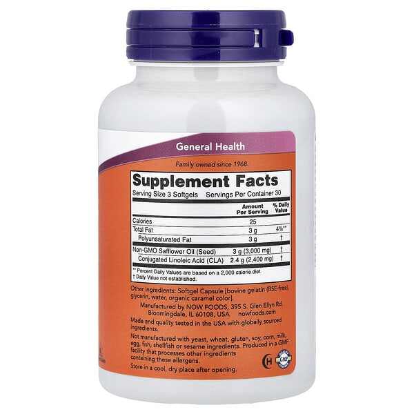 Alternative view of NOW Foods, CLA, 90 Softgels