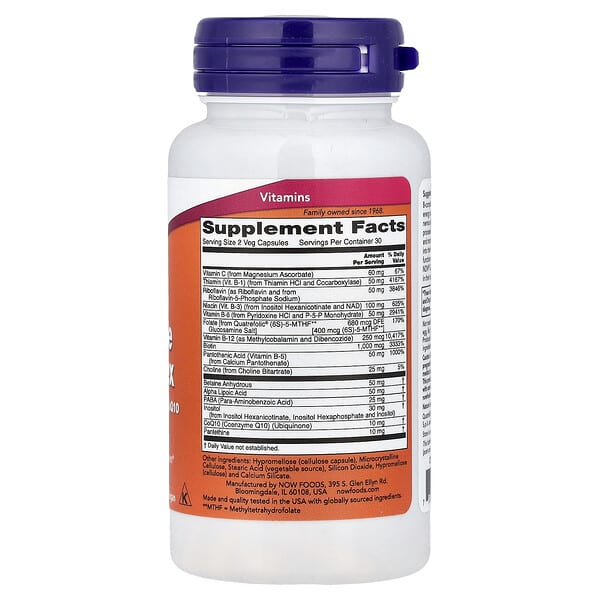 Alternative view of NOW Foods, Co-Enzyme B-Complex, 60 Veg Capsules
