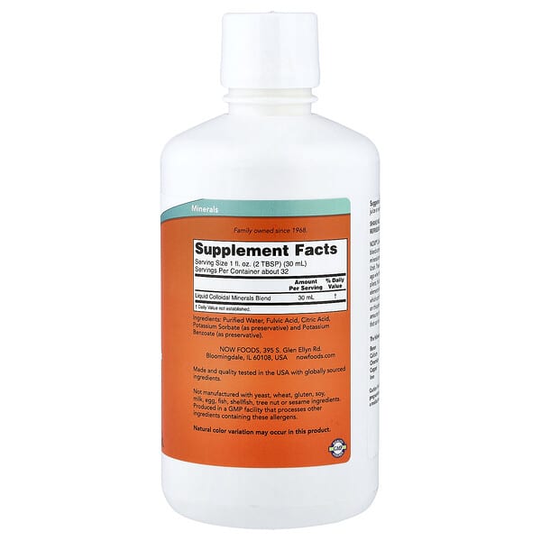 Alternative view of NOW Foods, Colloidal Minerals, 32 fl oz (946 ml)