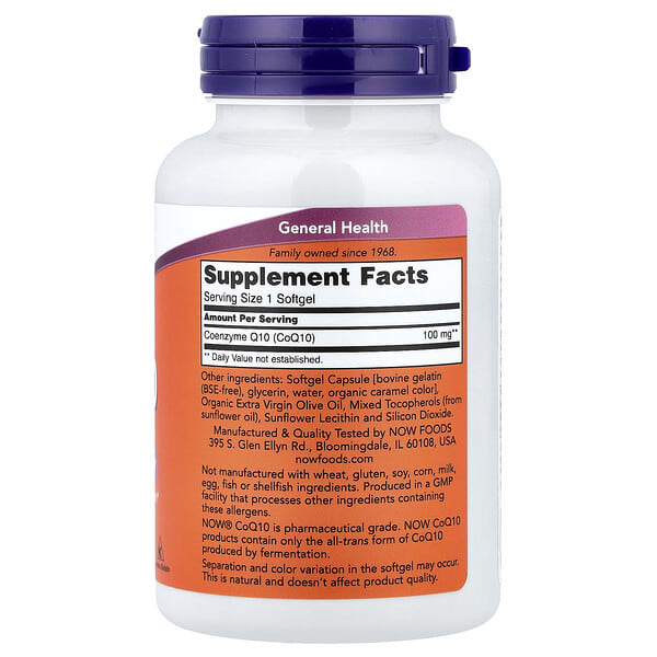 Alternative view of NOW Foods, CoQ10, 100 mg, 150 Softgels