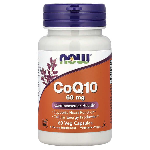 NOW Foods, CoQ10, 60 mg, 60 Veg Capsules