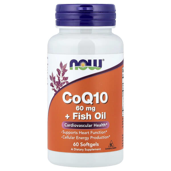 NOW Foods, CoQ10 + Fish Oil, 60 Softgels