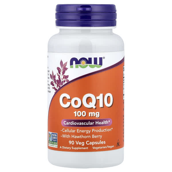 NOW Foods, CoQ10 With Hawthorn Berry, 90 Veg Capsules
