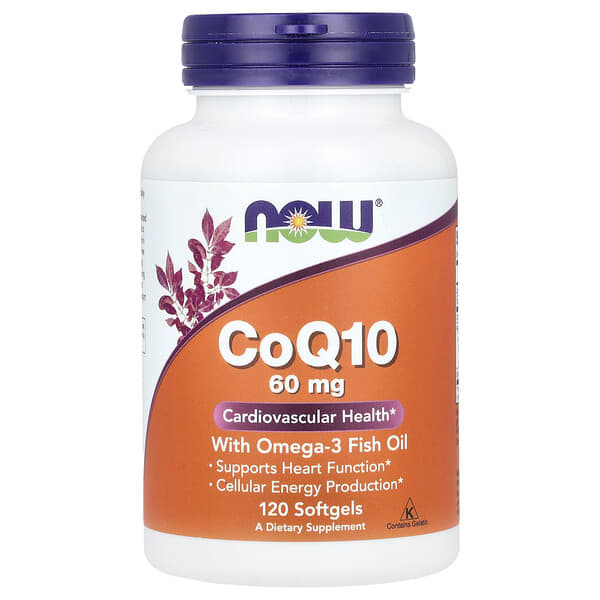 NOW Foods, CoQ10 with Omega-3 Fish Oil, 120 Softgels