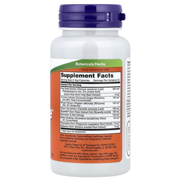 Alternative view of NOW Foods, D-Flame™, 90 Veg Capsules
