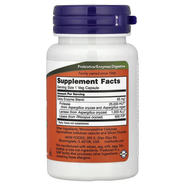 Alternative view of NOW Foods, Dairy Digest Complete, 90 Veg Capsules