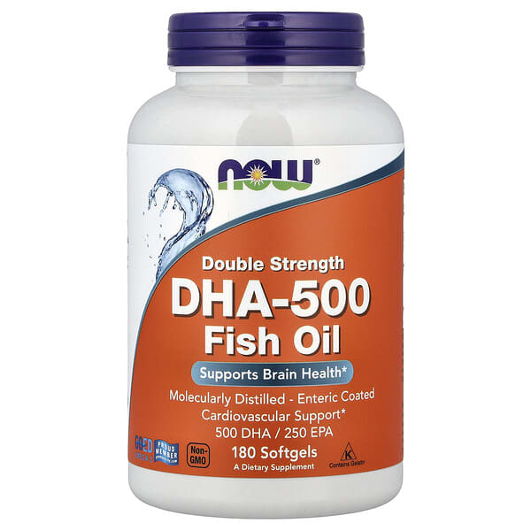 NOW Foods, DHA-500 Fish Oil, 180 Softgels