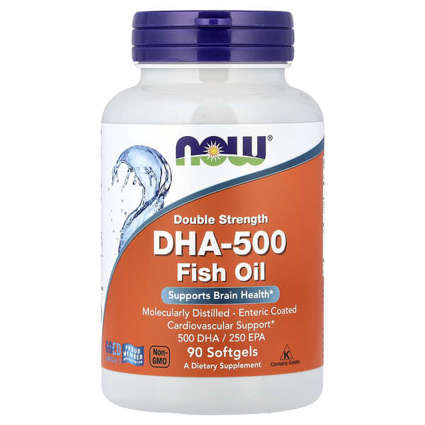 NOW Foods, DHA-500 Fish Oil, 90 Softgels