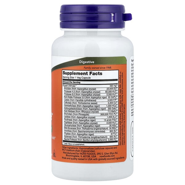 Alternative view of NOW Foods, Digest Ultimate™, 60 Veg Capsules