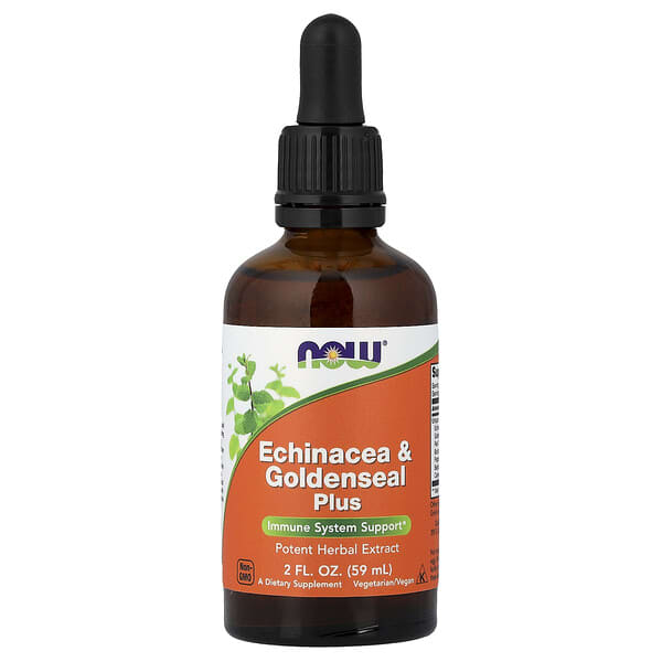 NOW Foods, Echinacea & Goldenseal Plus, 2 fl oz (59 ml)