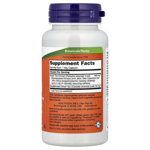 Alternative view of NOW Foods, EGCg, Green Tea Extract, 400 mg, 90 Veg Capsules