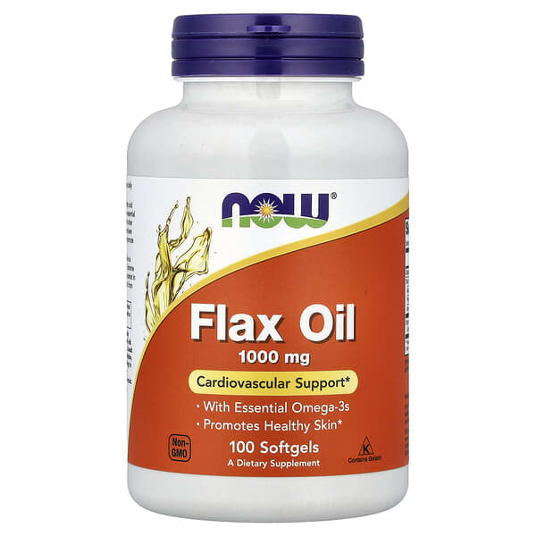 NOW Foods, Flax Oil, 100 Softgels (1,000 mg per Softgel)