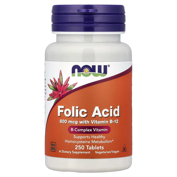 NOW Foods, Folic Acid, 250 Tablets