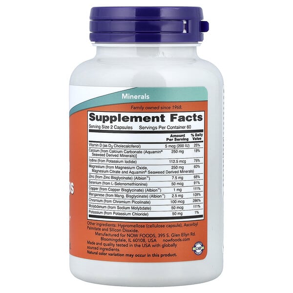 Alternative view of NOW Foods, Full Spectrum Mineral Caps, 120 Capsules