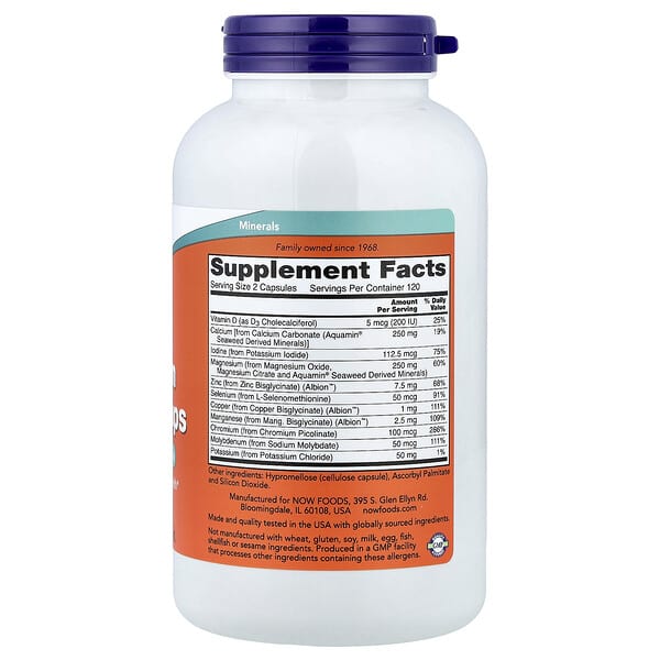 Alternative view of NOW Foods, Full Spectrum Minerals Caps, 240 Capsules