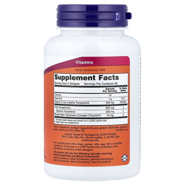 Alternative view of NOW Foods, Gamma E Complex, Advanced, 120 Softgels