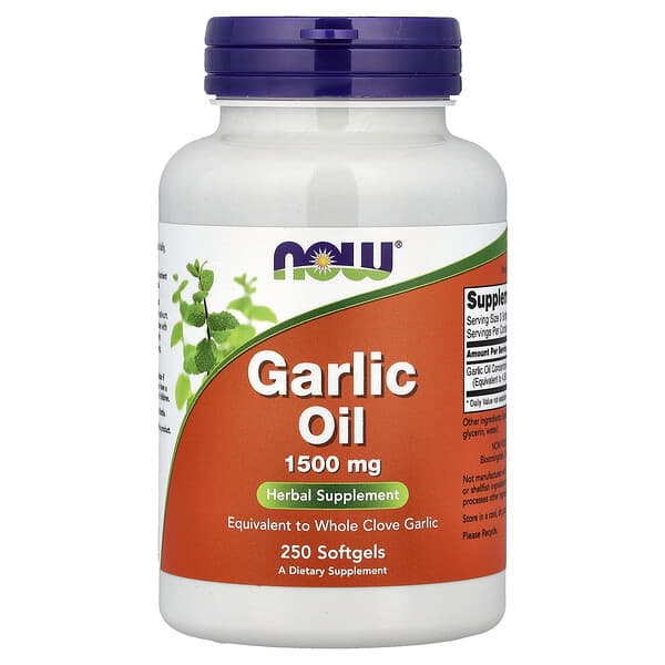 NOW Foods, Garlic Oil, 250 Softgels (3 mg per Softgel)