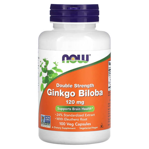 NOW Foods, Ginkgo Biloba With Eleuthero Root, 100 Veg Capsules