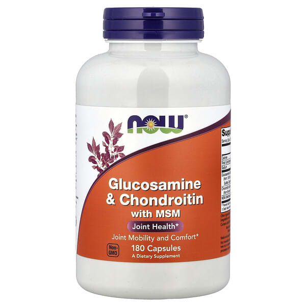 NOW Foods, Glucosamine & Chondroitin with MSM, 180 Capsules