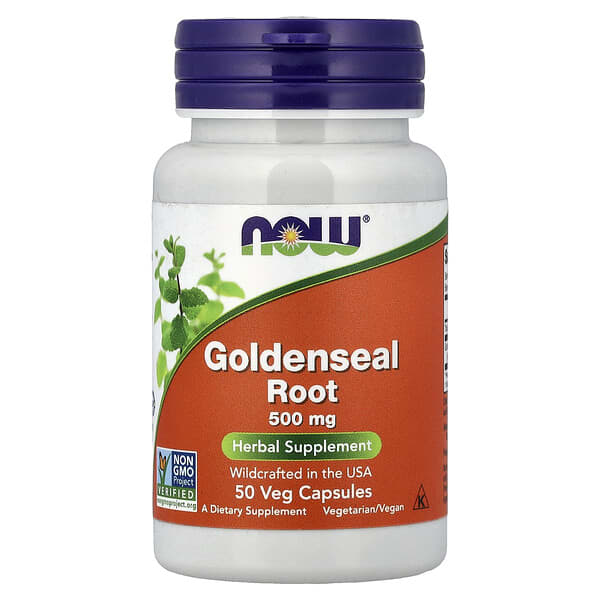 NOW Foods, Goldenseal Root, 500 mg, 50 Veg Capsules