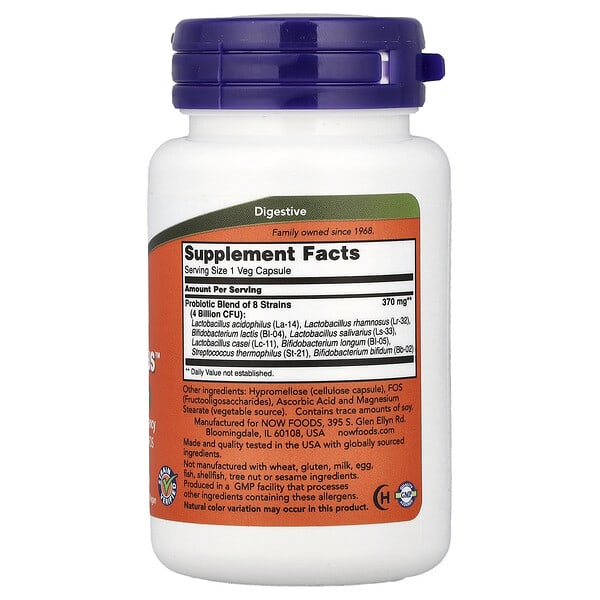 Alternative view of NOW Foods, Gr8-Dophilus™, 60 Veg Capsules