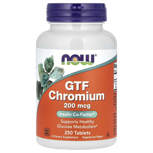 NOW Foods, GTF Chromium, 200 mcg, 250 Tablets