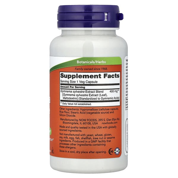 Alternative view of NOW Foods, Gymnema Sylvestre Extract, 90 Veg Capsules (400 mg per Capsule)