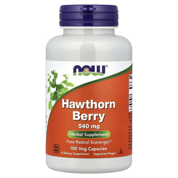 NOW Foods, Hawthorn Berry, 100 Veg Capsules (540 mg per Capsule)