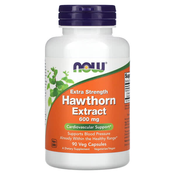 NOW Foods, Hawthorn Extract, 600 mg, 90 Veg Capsules