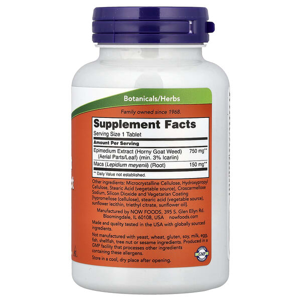 Alternative view of NOW Foods, Horny Goat Weed Extract, 90 Tablets