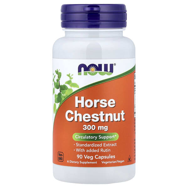 NOW Foods, Horse Chestnut With Added Rutin, 90 Veg Capsules