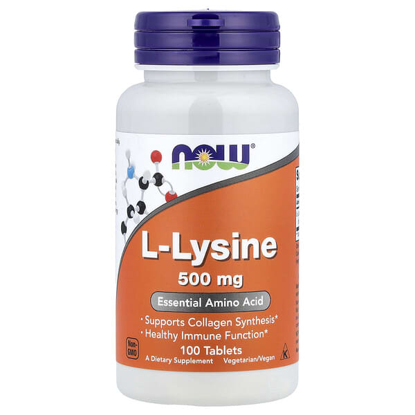 NOW Foods, L-Lysine, 500 mg, 100 Tablets