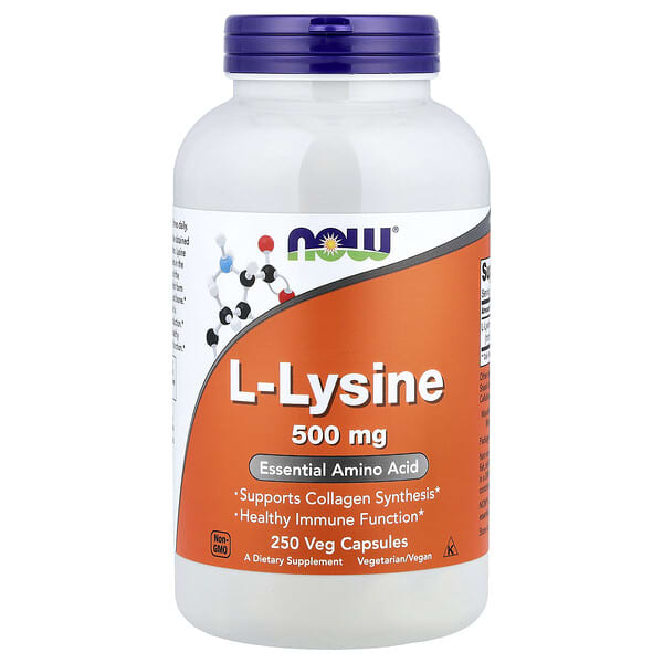 NOW Foods, L-Lysine, 500 mg, 250 Veg Capsules