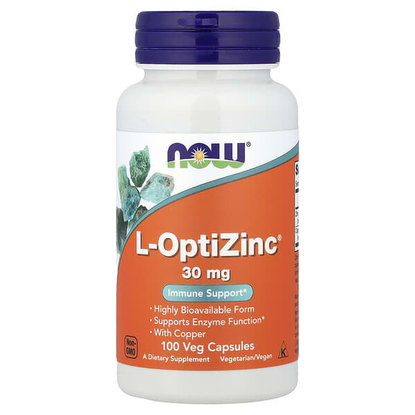 NOW Foods, L-OptiZinc®, 100 Veg Capsules