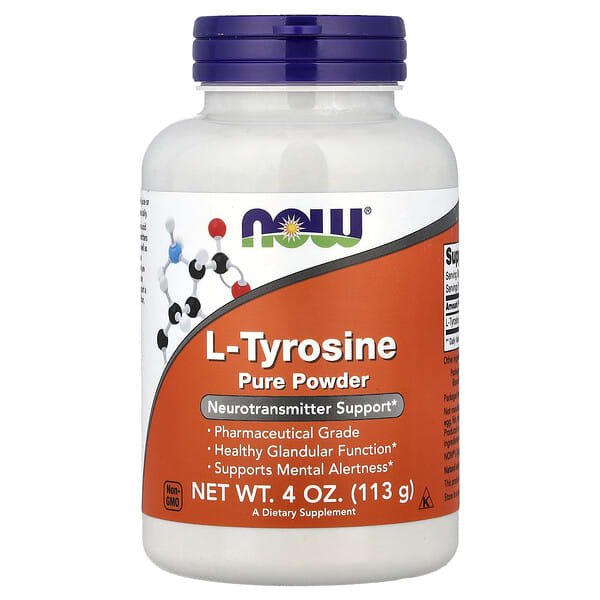 NOW Foods, L-Tyrosine Pure Powder, 4 oz (113 g)