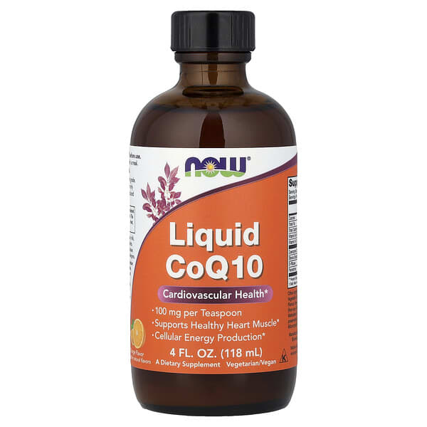 NOW Foods, Liquid CoQ10, Orange, 4 fl oz (118 ml)